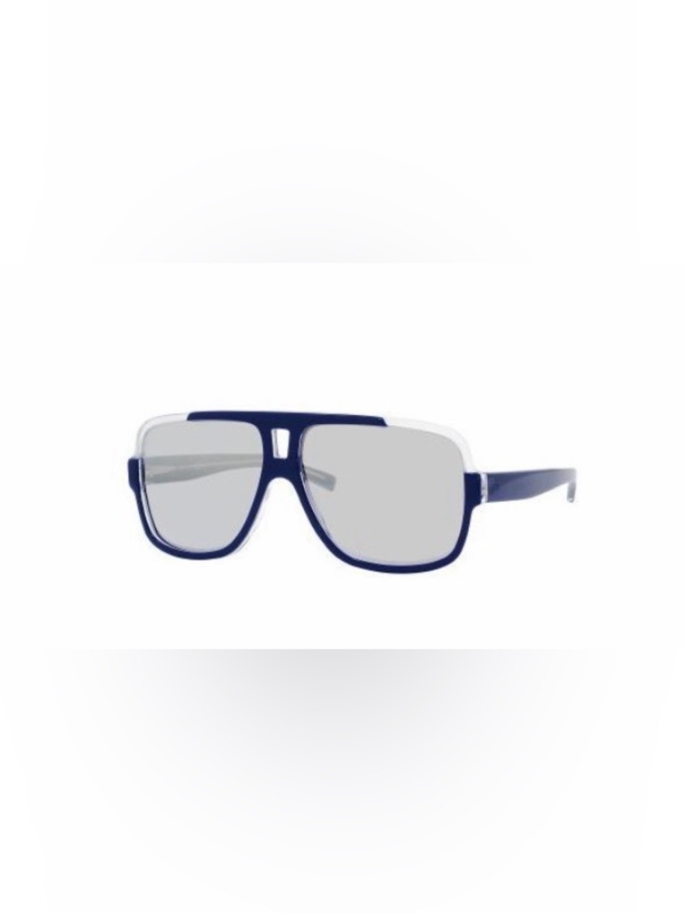 Christian Dior Black tie Aviator-Style Sunglasses in Dark Blue with Gray Lenses